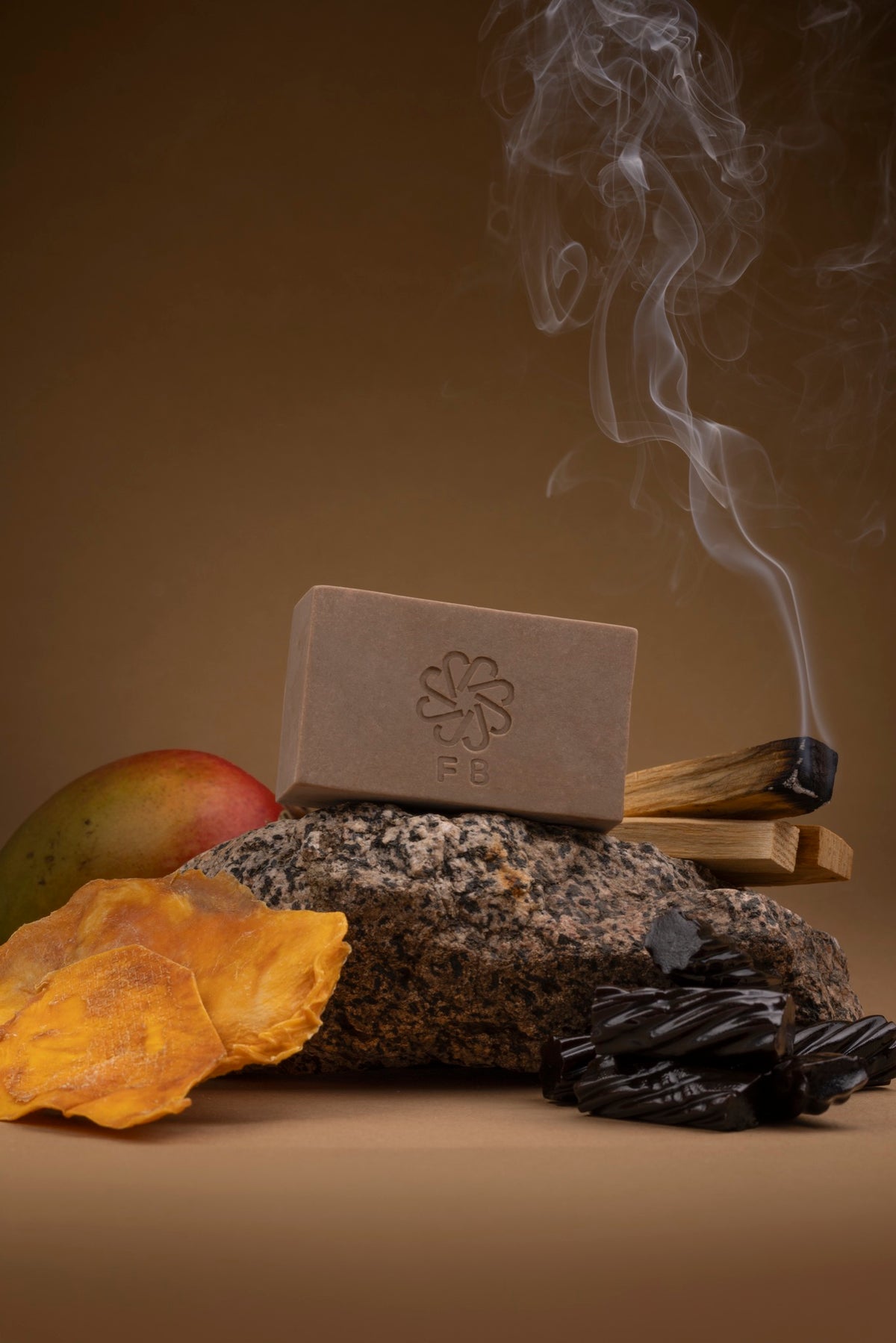 JIVANTRA Lava Clay Face Bar with mango and Moroccan lava clay
